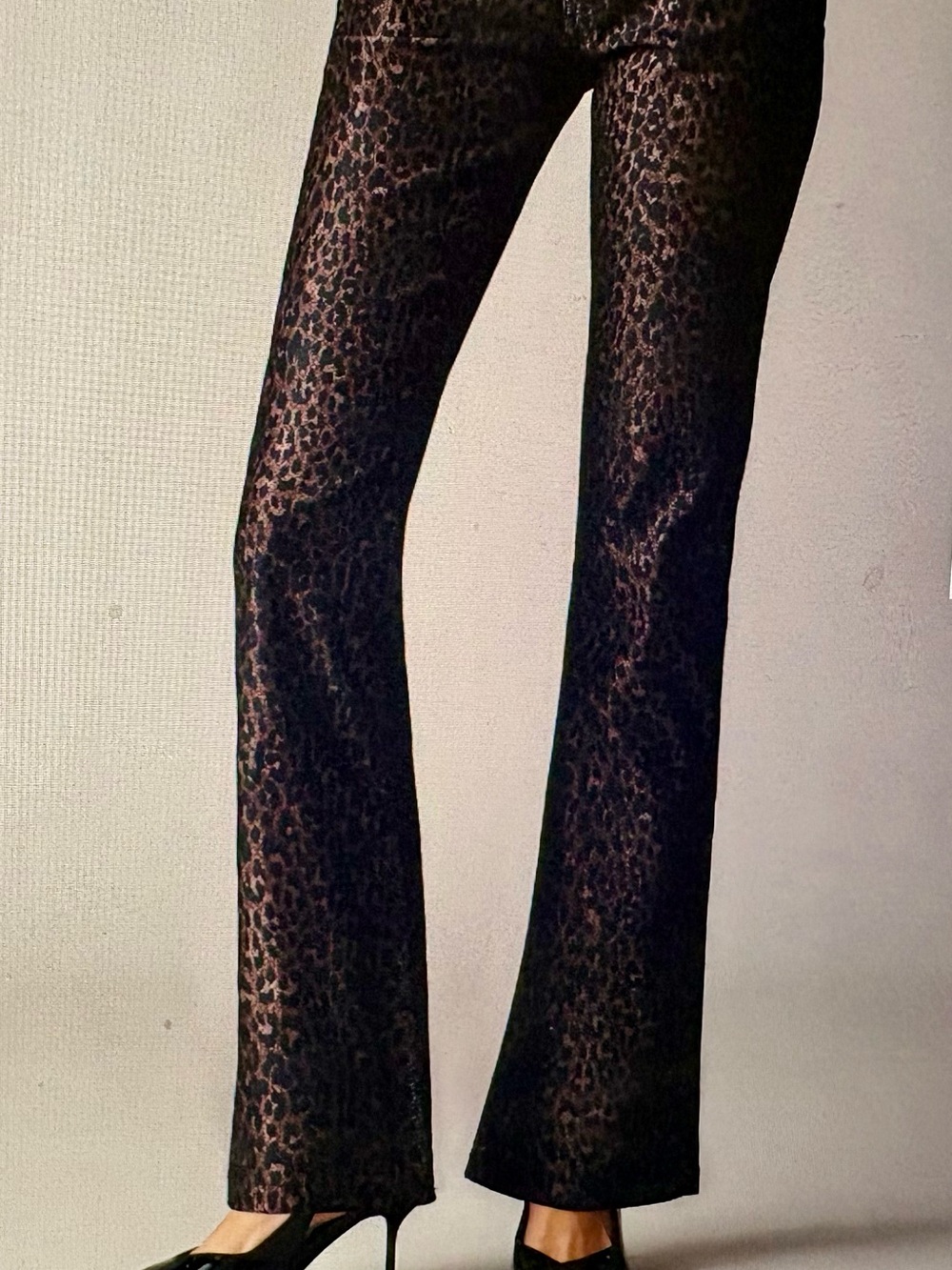 Anthropologie Pilcro Leopard-Print jeans in Black and Brown